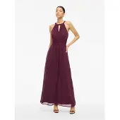 Vila Maxikleid "VIMILINA HALTERNECK MAXI DRESS - NOOS" Sommerkleid für festliche Anlässe