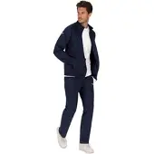 Trigema Jogginganzug "Freizeitanzug-Set", Herren, Gr. L, blau (navy), Single Jersey, 100% Baumwolle, Sportanzüge Jogginganzug