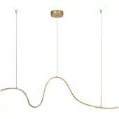 Rabalux Moderne Pendelleuchte Cobria Gold Weiß aus Metall Silikon, wellenförmig, B 110 cm H 32 cm
