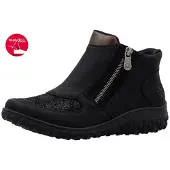 Rieker - Damenstiefelette - schwarz/black-flower/antik 5955800 (43/schwarz/Flower/antik)