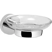 Evenes Seifenschale Eight mit Wandhalter, Messing verchromt, Glas klar - 93 920 16