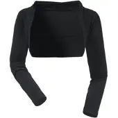 Aniston Bolero , Damen, Gr. 46, schwarz, Jersey, Obermaterial: 95% Viskose, 5% Elasthan, unifarben, figurbetont, normaler Saum, Strickjacken Bolero, Topseller