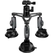 Telesin 3-Arm-Saughalterung für GoPro+Kamera (mit 3 Saugnäpfen)