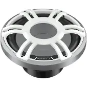 Hertz HMS 10 S4-LD-SW.1 | 25 cm Marine-Subwoofer | 600 W | 4 Ohm | LED | Sport Silber-Weiß