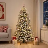 Syfax Künstlicher Weihnachtsbaum mit Kugel 210 cm 300 LEDs