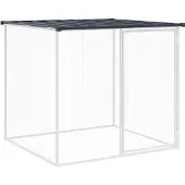 vidaXL Hühnerkäfig mit Dach Anthrazit 1003x98x90 cm Verzinkter Stahl