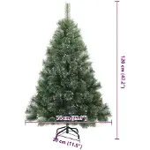 vidaXL Künstlicher klappbarer Weihnachtsbaum Grün und Weiß 120 cm