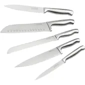 Nirosta 5-teiliges Profi-Küchenmesserset – – Edelstahl – 24 bis 33,5 cm