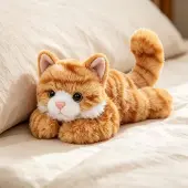 Merkloos Plüschtier Katze, 18 cm groß, in Orange