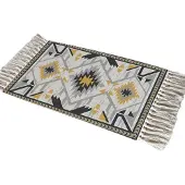 Sonstiges Teppich Boho Baumwolle 50x80 cm Waschbar mit Quasten
