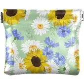 Merkloos Mini-Geldbörse aus Kunstleder mit Sonnenblumenmuster