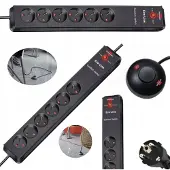Brennenstuhl Eco-Line Comfort Switch 6-fach Steckdosenleiste mit Fußschalter