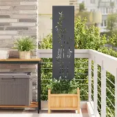 Syfax Garten Sichtschutz-Leinwand Floral Anthrazit 32 x 140 cm