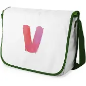 Merkloos Digitale Messenger-Schultasche mit Khaki-Riemen und mehrfarbigem Design