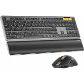 Protoarc KM60 Kabellos Bluetooth Tastatur Maus Wiederaufladbar Ergonomisch Grau
