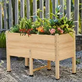 Sonstiges Hochbeet Holz mit Beinen 119x81x57 cm Pflanztiefe 40 cm
