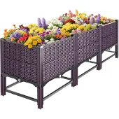 Sonstiges Hochbeet mit Verstärkungsstäben 120 x 40 x 50 cm Lila