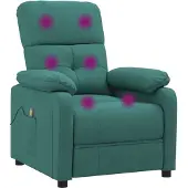 Syfax Massagesessel Dunkelgrün Stoff