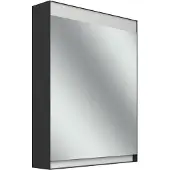 Schneider FILO HCL Spiegelschrank, Unterputz, Lichtband oben, 595x147x759mm, Türanschlag rechts, 1 Steckdose links, 180.061.02.44, Ausführung: EU-Norm/Korpus schwarz matt