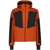 CMP Herren Skijacke aus 4-Wege Stretch mit Kapuze orange 54