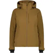 CMP Damen Skijacke Clima Protect mit abnehmarer Kapuze braun 38