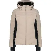 CMP Damen Skijacke Clima Protect mit abnehmbarer Kapuze beige 40