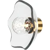Maytoni Wandleuchte Miracle, Ø 20 cm, messingfarben, Glas