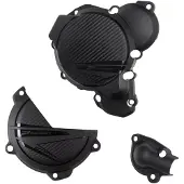 Polisport Schwarzes Schutzset für Motordeckel KTM 250/300 EXC
