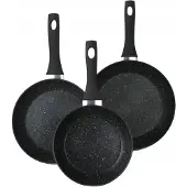 MG HOME MARBLE Set 3 Aluminiumpfannen traditionell antihaftbeschichtet