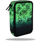 Patio Schultasche, doppelt, mit Coolpack Jumper 2 Ausstattung, Farbverlauf Grün