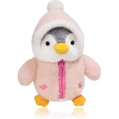 Merkloos Flauschiger Pinguin-Plüschtier, 25 cm groß, für Kinder und Erwachsene