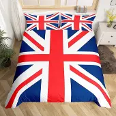 Merkloos Omgoods – Bettwäsche-Set mit britischer Flagge, inklusive 2 Kissenbezügen