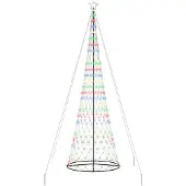 vidaXL LED-Weihnachtsbaum Mehrfarbig 500 cm Metall