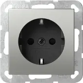 Gira SCHUKO-Steckd. SRK System 55 Edelstahl 4180600