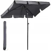 Salcar Wasserdichter Falt-Sonnenschirm Grau 200x125 cm