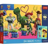 Trefl Puzzle Maxi Premium Plus Kids – Toy Story 5 und Freunde, 24 Teile, inklusive Poster, ab 3 Jahren