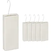 Relaxdays Luftbefeuchter Heizkörper, 6er Set, Wasserbehälter für Heizung, zum Hängen, Keramik, Raumbefeuchter, creme