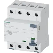 Siemens 5SV3647-6 FI-Schutzschalter, 4-polig, Typ A, In: 80 A, 300 mA, Un AC: 400 V 5SV36476