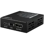 Lindy 32112, 3840 x 2160 Pixel, 18 Gbit/s, Schwarz, Metall, HDMI, USB Typ-C