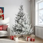 Syfax Künstlicher klappbarer Weihnachtsbaum 240 cm PVC und Metall