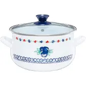 Emalia Olkusz Kalina Traditioneller Topf 5 l Emaille