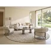 AEA Wohnzimmer set 3-Sitzer Sofa 2x Sessel Couchtisch Weiß Komfortabel