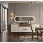 AEA Sideboard Kommode Spiegel Beige Braun Modern Elegant Edel