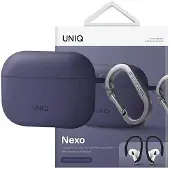 Uniq Etui Nexo Airpods Pro 2 Gen + Ohrhaken Silikon Purpurowy/Fig Lila