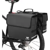 OCreon Fahrradtasche, doppel, 36 Liter - Wasserdicht - Reflektierend - Schwarz