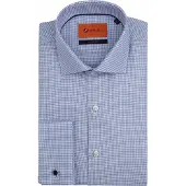Suitable Hemd Doppelte Manschette Druck Blau