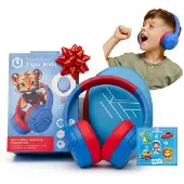 PowerLocus Tiger Kinder-Bluetooth-Kopfhörer mit ANC, 60 Std. Akku und Stickern