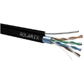Solarix Instalační kabel CAT5E FTP PE Fca samonosný 305m/cívka SXKD-5E-FTP-PE-SAM