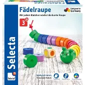 Selecta Fädelraupe Würfel und Fädelspiel 3 Jahre to 6 Jahre mehrfarbig