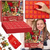 Gotel Puzzle-Adventskalender Weihnachtsbild 1008 Teile 70x50cm Geschenk